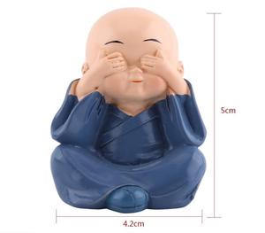 4 Chiếc Tượng Nhà Sư Nhỏ Dễ Thương Tượng Nhỏ, Nhà Sư Nhỏ Dễ Thương Nghe Không Có Ác Nhìn Không Có Ác Nói Không Ác Làm Không Có Ác Tượng - Product Image 1