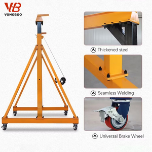 El Más Vendido Pórtico Manual Móvil sin Riel de 0.5-20 Toneladas, Grúa Pórtico Portátil para Taller - Product Image 4