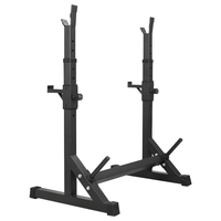Support de Squat Réglable pour la Maison, Rack à Barres Robuste en Acier, Équipement de Musculation et de Fitness