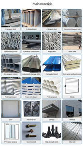 Kits de construction <span class=keywords><strong>en</strong></span> acier léger pour l'assemblage facile d'entrepôts préfabriqués, de garages, de hangars et d'installations industrielles - Product Image 5