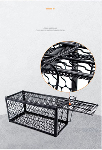 Piège à souris à capture vivante à porte unique, revêtement poudré noir, antirouille, pour une lutte antiparasitaire humaine - Product Image 4