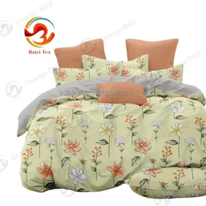 wholesale hot selling products 2024 high quality cheap bedding set 3 in 1 flower design comforter sets bedding luxury from China