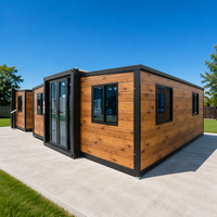 Maison conteneur extensible de 20 pieds en bois naturel de qualité supérieure, préfabriquée, résistante aux chocs, pour environnements difficiles