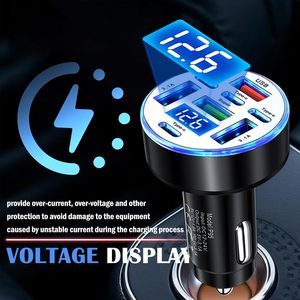 อะแดปเตอร์ที่ชาร์จในรถยนต์แบบ USB 8ใน1ในรถพร้อมพอร์ต USB หลายพอร์ตความเร็วสูงสำหรับ iPhone Samsung OnePlus Huawei <span class=keywords><strong>OPPO</strong></span> <span class=keywords><strong>VIVO</strong></span> - Product Image 6