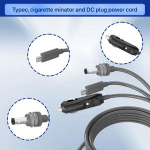 Câble d'alimentation Starlink Mini 3-en-1 USB-C vers DC 12V 24V 100W 18AWG, cordon de chargeur de voiture étanche certifié CE ROHS avec gaine en PVC PE - Product Image 1
