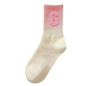 Calcetines de Algodón para Mujer, Estilo Mori, con Letra G en Degradado, Transpirables, a Media Pantorrilla, en Colores Dulces, para Primavera, Verano y Otoño - Product Image 5