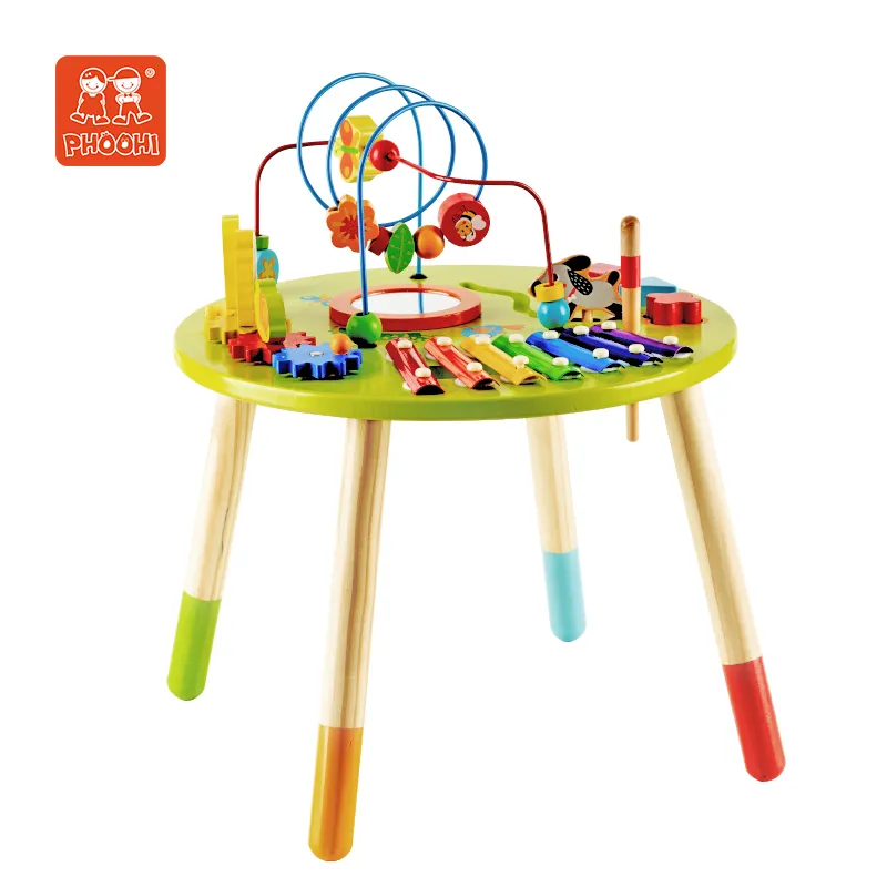 Bead maze table educational toy wooden activity table