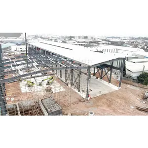 Construção industrial personalizada da estrutura de aço do telhado de grande extensão do galpão com projeto