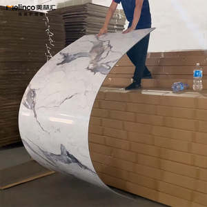 Melinco panel dinding serat bambu, dekorasi Interior unggulan marmer, lebar 1200mm, lebar 9mm, panel dinding serat bambu tebal, lapisan Veneer padat, Melinco - Product Image 6