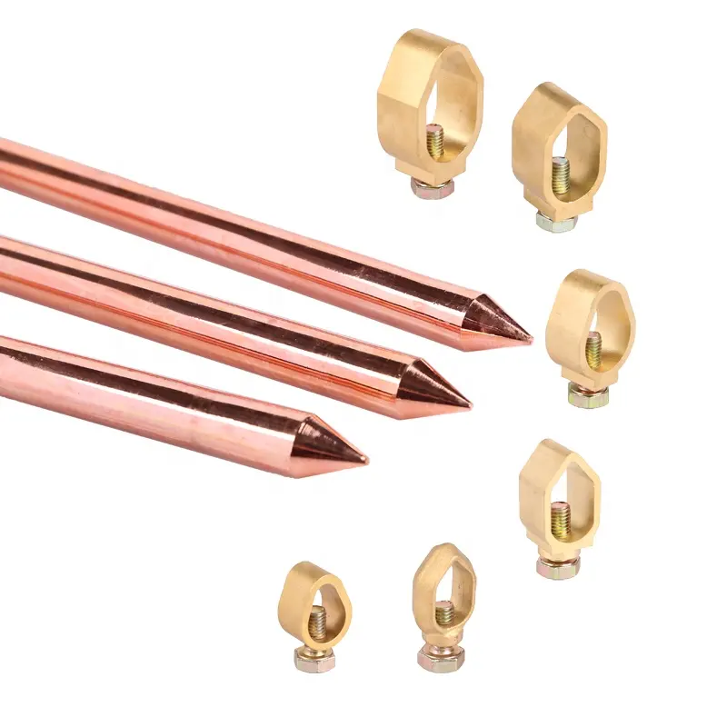 HUA DIAN 2020 High Quality High Voltage Earthing Rod/ Grounding Rod/Earth Rod copper-bonded ground rod earthing material