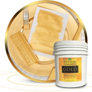 <span class=keywords><strong>Peinture</strong></span> industrielle à base <span class=keywords><strong>d</strong></span>'eau, <span class=keywords><strong>acrylique</strong></span>, <span class=keywords><strong>feuille</strong></span> <span class=keywords><strong>d</strong></span>'<span class=keywords><strong>or</strong></span> métallique, pour murs intérieurs et extérieurs, idéale pour le métal, le bois, la pierre, les fournitures artisanales - Product Image 1