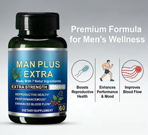 Suplemento Dietético Masculino Man Plus Extra, Ingredientes Naturales de Máxima Potencia para la <span class=keywords><strong>Salud</strong></span> Reproductiva y Mejora del Flujo Sanguíneo - Product Image 6