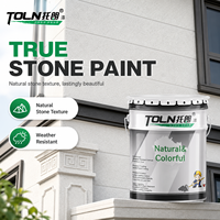 Peinture en pierre naturelle de qualité supérieure en vrac, à base d'eau, haute adhérence, effet pierre, pour la décoration des murs extérieurs des villas