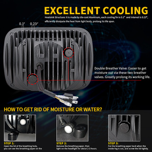 Faros Delanteros LED 5x7 para Jeep Cherokee XJ 1984-2001, Accesorios para Autos con Volante a la Derecha, SUV, Camionetas 4x4, Furgonetas para <span class=keywords><strong>Toyota</strong></span> - Product Image 2