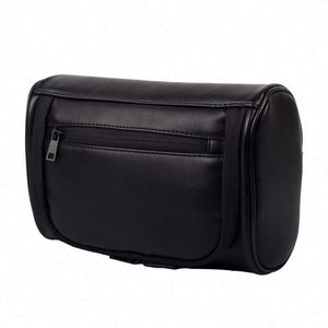 Personalized Leather Toiletry Bag Travel Cosmetic <b>Pouch</b> for <b>Men</b> - Custom Logo Available - Product Image 3