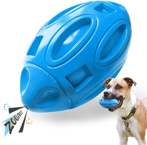 Cane Squeaky Giocattoli per Chewers Aggressivi di Gomma Puppy Chew Sfera con <span class=keywords><strong>Squeaker</strong></span>, Quasi Indistruttibile e Durevole Pet Giocattolo - Product Image 1