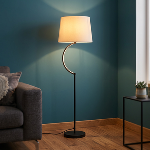 Lámpara de Pie LED de Interior Metálica de 1550 mm, 3000 K (Blanco Cálido), Lumetal, 30000 Horas, IP20, Control por Botón, Alto Brillo, Ra80 - Product Image 3