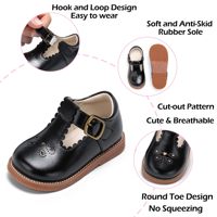 Chaussons de danse noirs souples à semelle épaisse de haute qualité, avec fermeture auto-agrippante, légers, respirants et antidérapants pour filles (école)