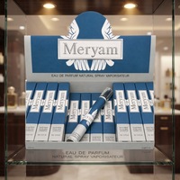 Eau de Parfum pour Femme en Flacon Slim Bleu et Blanc, Boîte de Présentation, Présentoir de Comptoir, Minimaliste, Propre, Longue Tenue