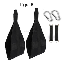 Sangles Abdominales avec Mousqueton et Sangle de Suspension, Appareil d'Entraînement Abdominal Ajustable pour Exercices de Core, Équipement de Gym pour Barre de Traction