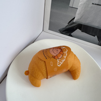 Jouet créatif anti-stress à presser, jouets sensoriels en forme de petit-déjeuner simulé (croissant, baozi), en TPR et PU, adapté à tous les âges, amusant