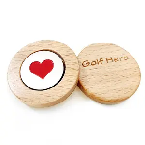 कस्टम गोल्फ मैग्नेटिक बॉल मार्क धातु लकड़ी 20 मिमी गोल्फ मार्कर