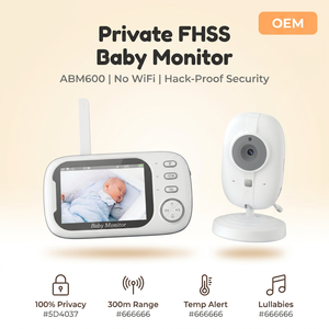 Moniteur audio portable pour bébé, audio bidirectionnel, haut-parleur intégré, écran 3,5 pouces, résolution 720P, transmission 300 m, vision nocturne - Product Image 1