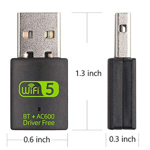 2in1อะแดปเตอร์ไร้สาย <span class=keywords><strong>USB</strong></span> บลูทูธ600Mbps <span class=keywords><strong>USB</strong></span> WiFi อะแดปเตอร์รับ2.4กรัมบลูทูธ V5.0ส่งสัญญาณการ์ดเครือข่าย - Product Image 6