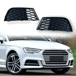 <b>For</b> A3 8V Sline S-line S3 2017 2018 2019 2020 Front Bumper Honeycomb <b>Mesh</b> Fog Light <b>Grille</b> 2pcs Cover Replacement - Product Image 3
