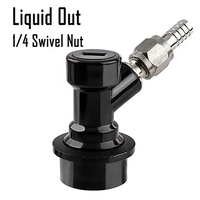Connecteur de fût de bière distributeur serrure à billes fût déconnecter les connecteurs de liquide/gaz 1/4 ''5/16" pour serrure à bille fût écrou pivotant Homebrew
