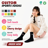 Chaussettes de sport personnalisées à imprimé papillon, douces, extensibles, multicolores, vente en gros, OEM, chaussettes athlétiques de haute qualité, OEKO-TEX GOTS