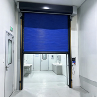Portes à enroulement industrielles à grande vitesse en alliage d'aluminium PVC certifiées CE, prévention des incendies, isolation thermique, étanches, électriques