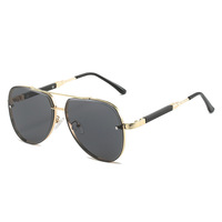 Lunettes de soleil classiques rétro en métal, montures tendance, lunettes de luxe unisexes, lunettes vintage, vente en gros, logo personnalisé, verres PC UV400