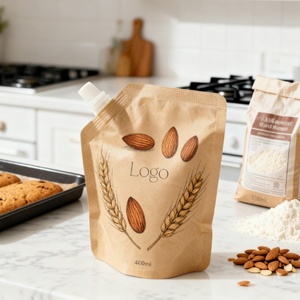 Bolsa con Boquilla Personalizada, Ecológica, de 100ml, 250ml, 500ml, a Prueba de Fugas, para Aceite de Almendras, Aceite de Oliva, Miel, Mermelada y Alimentos - Product Image 2
