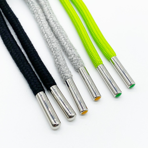 32 sợi 48 sợi OEM tùy chỉnh nhà máy kim loại dây rút dây kết thúc hoodie rope vòng chuỗi cho hàng may mặc dây rút dây kéo - Product Image 3