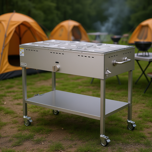 Calentador de Alimentos a Propano Vevor, Mesa de Vapor de Acero Inoxidable con 9 Recipientes, Temperatura Ajustable, para Uso en Exteriores, Campamentos y Restaurantes - Product Image 2