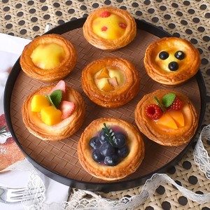 ทาร์ตไข่ปลอมทำมือจาก PU ของตกแต่งหน้าต่างร้านเบเกอรี่ ของตกแต่งงานปาร์ตี้ DIY อุปกรณ์ประกอบฉากถ่ายภาพอาหาร - Product Image 1