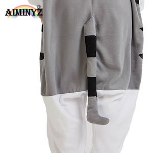 Pijama de Forro Polar Gris con Capucha de Gato de Queso de Dibujos Animados <span class=keywords><strong>para</strong></span> Mujer, Tallas Grandes, Otoño-Invierno, Disfraz de Animal <span class=keywords><strong>para</strong></span> Adulto - Product Image 5