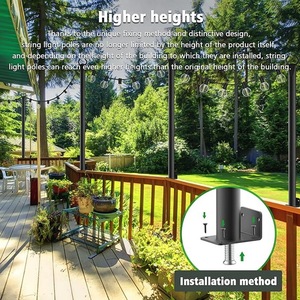 Hot Bán Thời Tiết Ánh Sáng Cực Đứng Ngoài Trời Khu Vườn Hàng Hiên & Con Đường Nhiệm Vụ Nặng Nề Mạnh Mẽ Cơ Sở Ánh Sáng Cực Đứng - Product Image 4