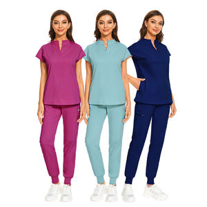 Collezione 2025 di scrub medici d'élite | Abbigliamento da lavoro chirurgico elasticizzato con pantaloni da Jogger | Divise ricamate personalizzate in Multi-taglie - Product Image 1