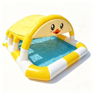 Piscina Inflable Personalizada de Fábrica con Techo, la Piscina Inflable Más Grande con Servicio de Alquiler para Centros de Entretenimiento Comerciales al Aire Libre - Product Image 1