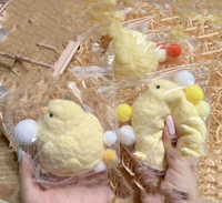 Jouet à presser en caoutchouc souple Poussin de Pâques pour enfants, anti-stress, décompression, cadeau sensoriel, en PVC et TPR, sûr, mignon, jouet à pincer