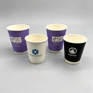 Gobelet en papier jetable avec logo personnalisé, laminé PE, biodégradable, 250GSM 270GSM, taille personnalisée pour l'emballage de café à emporter - Product Image 2