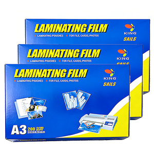 Film de <span class=keywords><strong>plastification</strong></span> premium <span class=keywords><strong>A3</strong></span> A4 200 microns transparent, pochettes de <span class=keywords><strong>plastification</strong></span> à chaud pour dossiers, cartes, photos, 100 feuilles - Product Image 2
