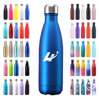 Bouteille isotherme Linhui Metal 500 ml en acier inoxydable à double paroi, isolée sous vide, forme cola, pour sport et boissons