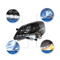 Feux de voiture pour VW Polo, projecteur de phare LED, lentille, 2006-2010, Vento, signal dynamique, phare DRL, accessoires automobiles