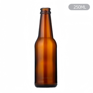 Bottiglia di vetro trasparente da 250ml con tappo a corona a buon mercato e <span class=keywords><strong>per</strong></span> <span class=keywords><strong>birra</strong></span> Soda succo di tè 330 ml bevande fredde con sigillatura in sughero - Product Image 2