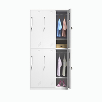 Armoire Métallique à 6 Portes avec Tringle de Suspension Intégrée et Étagère, Idéale pour Chambre, Bureau, et Rangement Domestique – Vente en Gros Usine