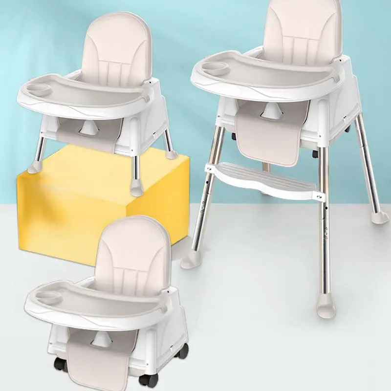 Kids Furniture Child Safety Highchairs Wholesale Baby Dining Chair Foldable Portable Feeding Modern Dining Chairs Metal Baby