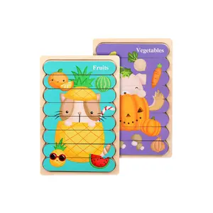 wooden puzzles for kids jigsaw puzzles wooden 3D puzzle game early educational toys for kids boys and girls hobbies L1 AC